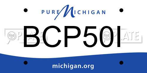 BCP50I Michigan License Plate