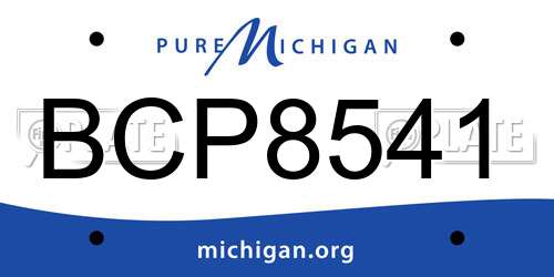 BCP8541 Michigan License Plate