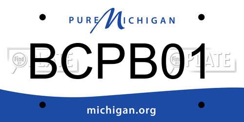 BCPB01 Michigan License Plate