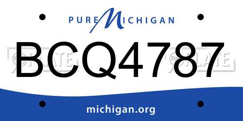 BCQ4787 Michigan License Plate