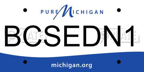 BCSEDN1 Michigan License Plate