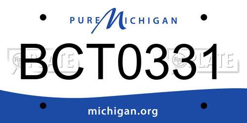 BCT0331 Michigan License Plate