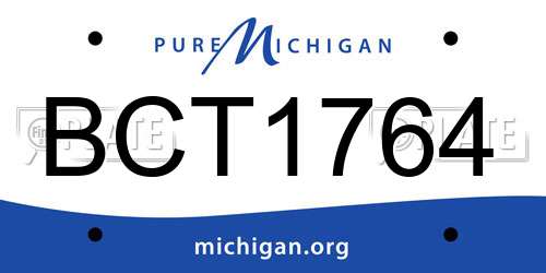 BCT1764 Michigan License Plate