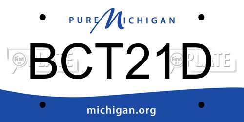 BCT21D Michigan License Plate