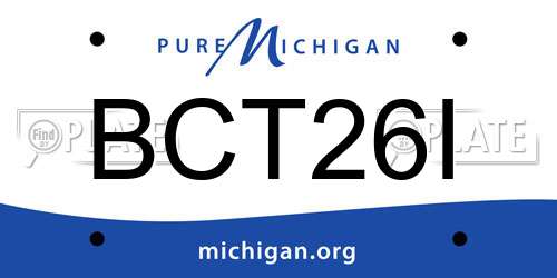 BCT26I Michigan License Plate