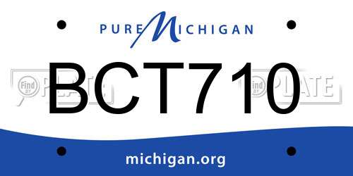 BCT710 Michigan License Plate