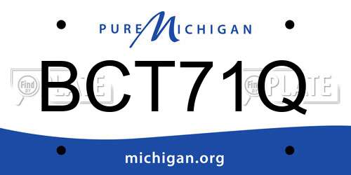 BCT71Q Michigan License Plate