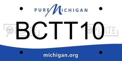 BCTT10 Michigan License Plate