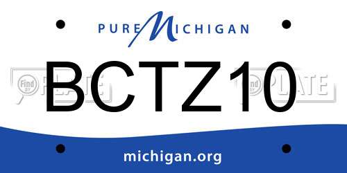 BCTZ10 Michigan License Plate