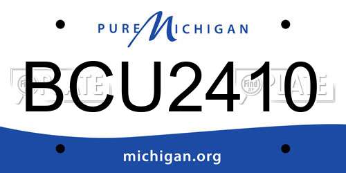 BCU2410 Michigan License Plate
