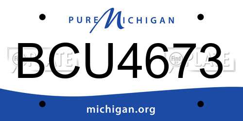 BCU4673 Michigan License Plate