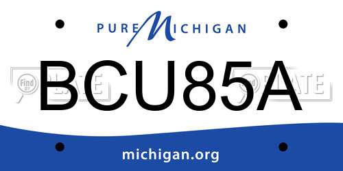 BCU85A Michigan License Plate
