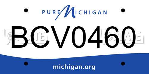 BCV0460 Michigan License Plate