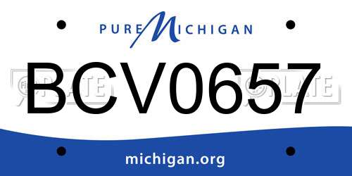 BCV0657 Michigan License Plate