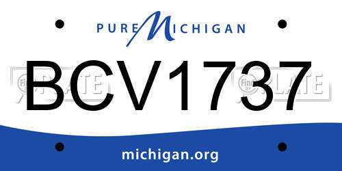 BCV1737 Michigan License Plate
