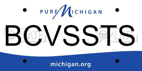 BCVSSTS Michigan License Plate