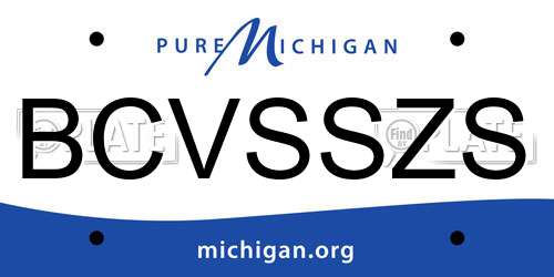BCVSSZS Michigan License Plate