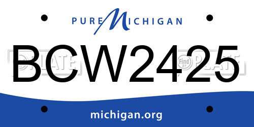 BCW2425 Michigan License Plate