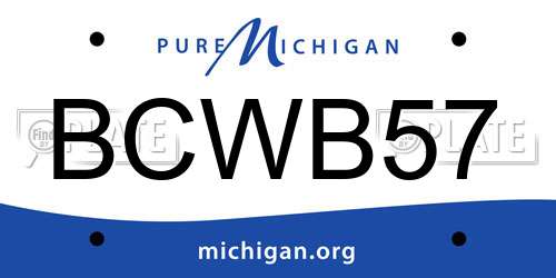 BCWB57 Michigan License Plate