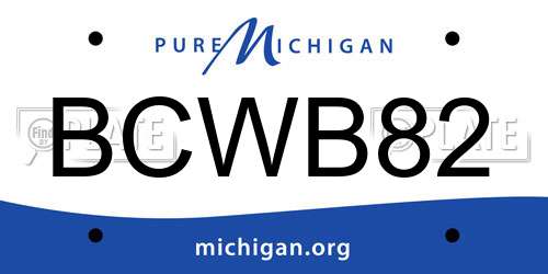 BCWB82 Michigan License Plate