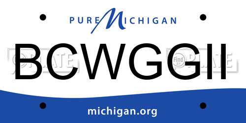 BCWGGII Michigan License Plate