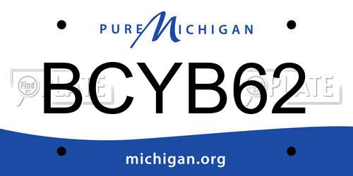 BCYB62 Michigan License Plate