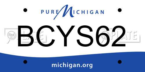 BCYS62 Michigan License Plate