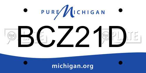 BCZ21D Michigan License Plate