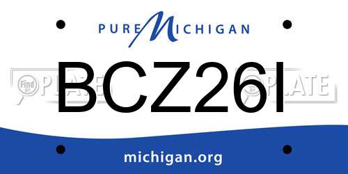 BCZ26I Michigan License Plate