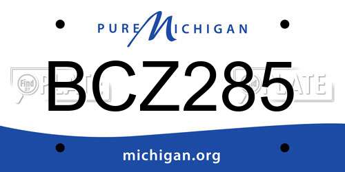 BCZ285 Michigan License Plate