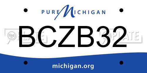 BCZB32 Michigan License Plate