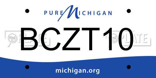 BCZT10 Michigan License Plate