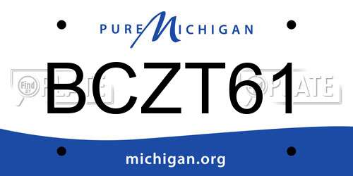 BCZT61 Michigan License Plate