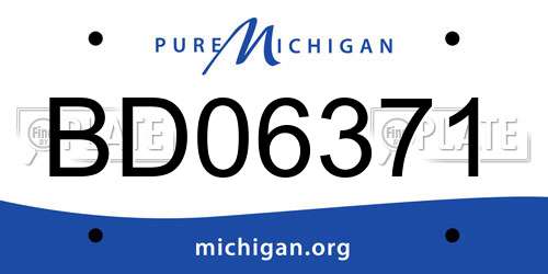 BD06371 Michigan License Plate