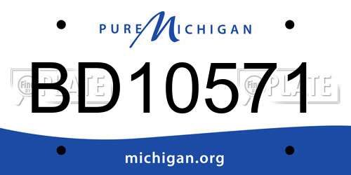 BD10571 Michigan License Plate