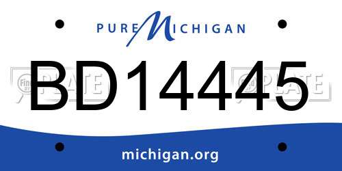 BD14445 Michigan License Plate