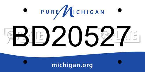 BD20527 Michigan License Plate