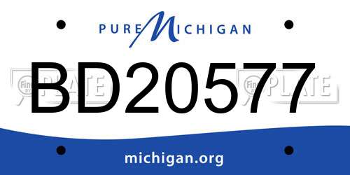 BD20577 Michigan License Plate