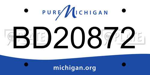 BD20872 Michigan License Plate