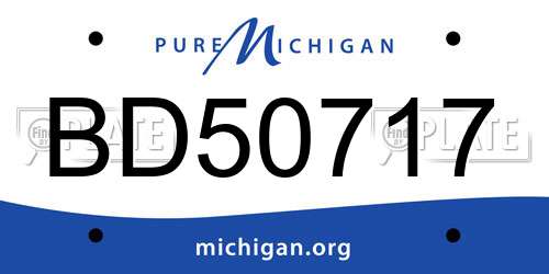 BD50717 Michigan License Plate