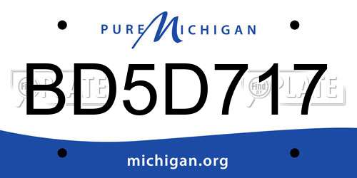 BD5D717 Michigan License Plate