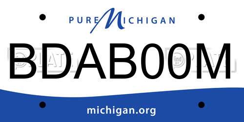 BDAB00M Michigan License Plate