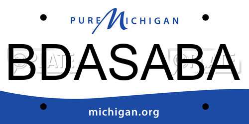 BDASABA Michigan License Plate