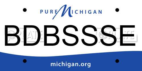 BDBSSSE Michigan License Plate