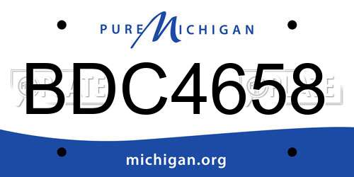 BDC4658 Michigan License Plate