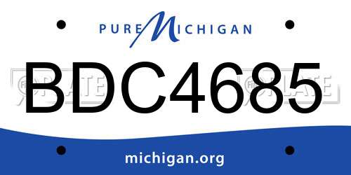 BDC4685 Michigan License Plate