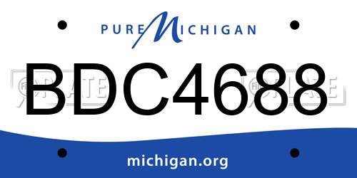 BDC4688 Michigan License Plate