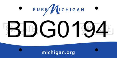 BDG0194 Michigan License Plate