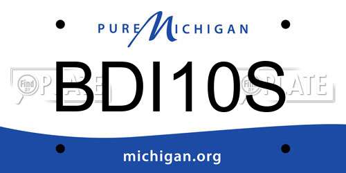 BDI10S Michigan License Plate