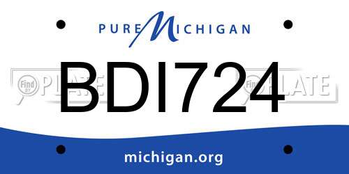BDI724 Michigan License Plate